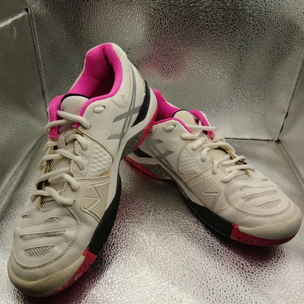 Asics White & Pink  Athletic Sneakers Women's Size 9